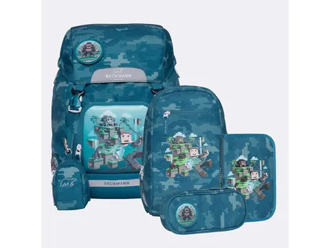 Schooltasset Beckmann Classic Jungle Game green 6dlg (Schooltas, gymta