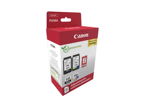 Canon PG-545 & CL-546 Inktcartridges Zwart + Kleur Set