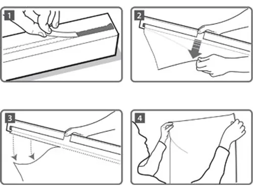 Instant whiteboardfolie 60x80cm wit geruit rol à 25 vellen
