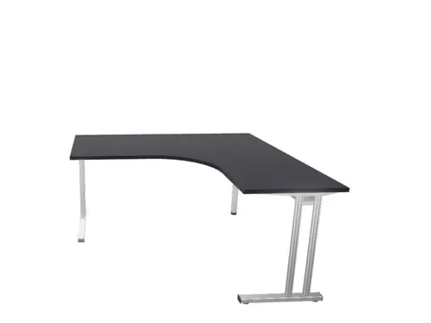 bureau in vrije vorm,HxBxD 740x1600x1600mm,vrije vorm,CC-zwart