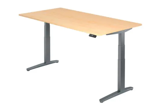 bureau assis-debout à régl. de haut. élec. HxlxP 650-1290x2000x1000