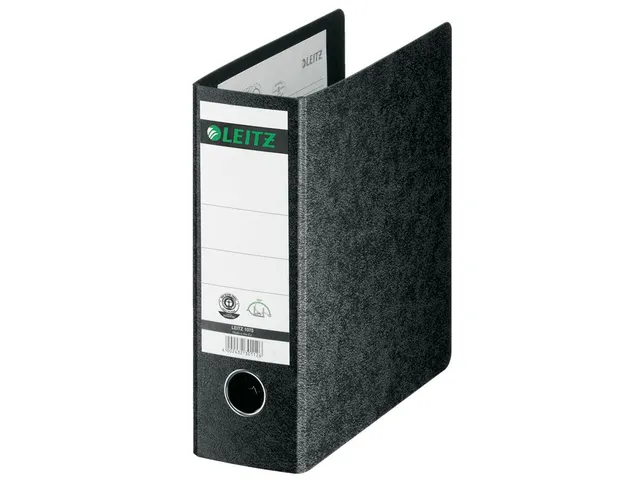 Ordner Leitz 1075 A5 77mm staand karton zwart