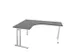 bureau in vrije vorm,HxBxD 740x1600x1400mm,vrije vorm,MS-donkergrijs