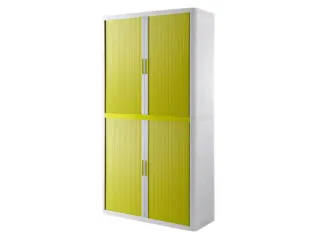 Roldeurkast HxBxD 2040x1100x415mm 4 Oh Romp Wit Front Groen - 1