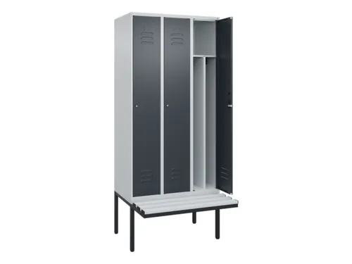 locker voor scheiding van kleding,HxBxD 2120x900x815mm,3vak