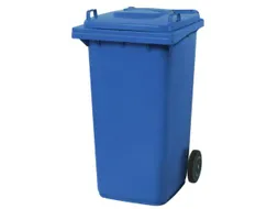 Vuilcontainer PE 240 liter HxBxD 1100x580x740mm met wielen blauw