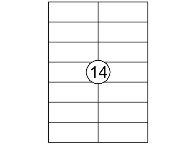 Etiket Quantore 105x42.4mm wit 1400stuks | EtiketWinkel.nl