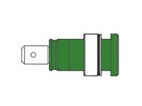 Geisoleerde Inbouwbus 4mm, Aanraakveilig / Groen (seb 2620-f6,3)