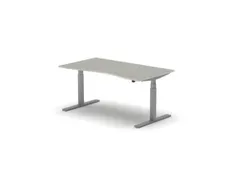 Elektrisch ihv bureau,HxBxD 650-1310x1600x900/800mm,blad lichtgrijs