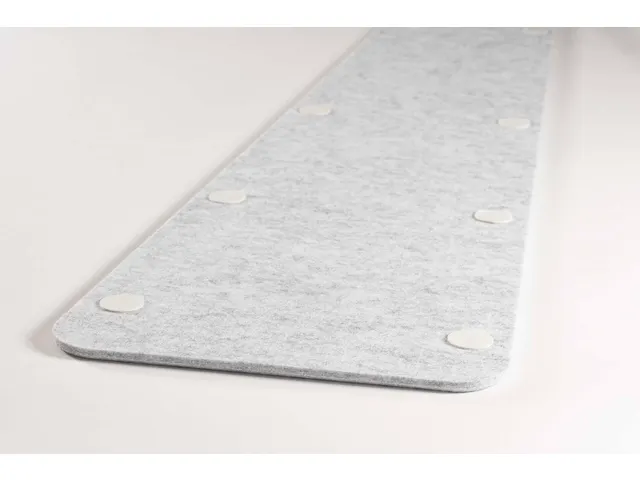 Akoestische PET-vilt trapezium stroken lichtgrijs 30x120cm 6 stuks