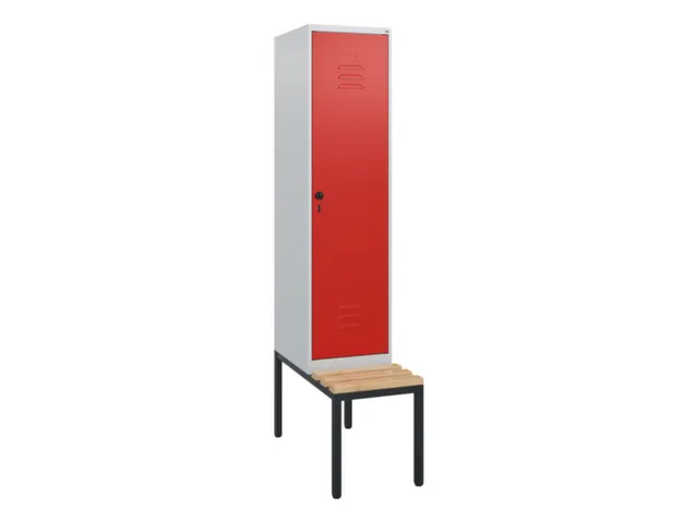 locker met bank,HxBxD 1950x400x815mm,1vak,vak B 400mm,draaigrendel