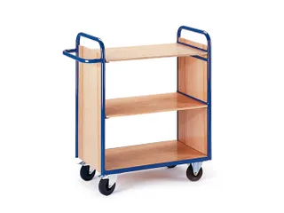 etagewagen,draagverm. 150kg,3etage(s),laadvl. LxB 1000x500mm,houtetage - 1