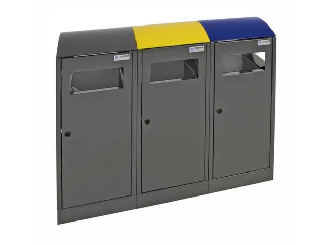 station de tri sélectif,3x40l,HxlxP 815x1050x350mm,4ouverture(s)