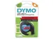 Labeltape Dymo Letratag 91203 plastic 12mm zwart op rood S0721630