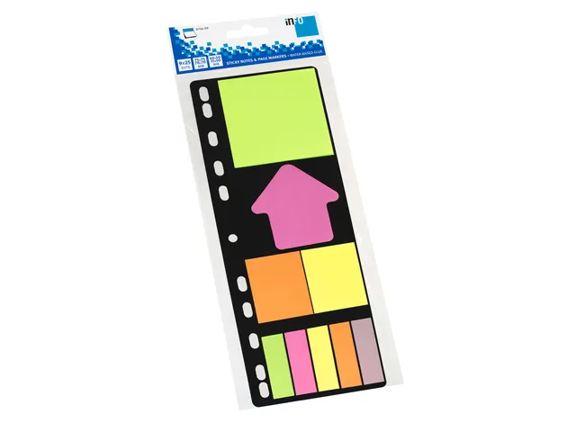 Info Sticky Notes op kaart assorti formaten / kleuren