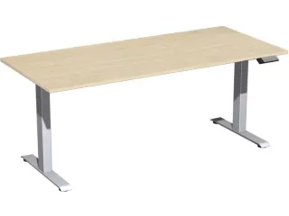 Elektrisch ihv bureau,HxBxD 630-1280x1800x800mm,blad esdoorn - 1