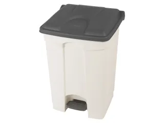 pedaalemmer,1x45l,HxBxD 600x398x410mm,romp PP wit,deksel PP grijs - 1