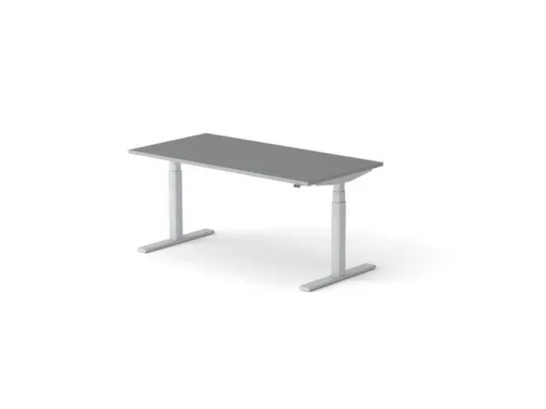 Elektrisch ihv bureau,HxBxD 650-1310x1600x800mm,blad donkergrijs