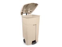 Verrijdbare Container Met Pedaal 125 Liter Creme