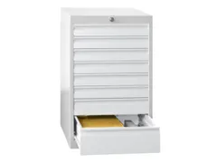 ladekast HxBxD 600x500x600mm 5laden slot RAL7035 front RAL7016