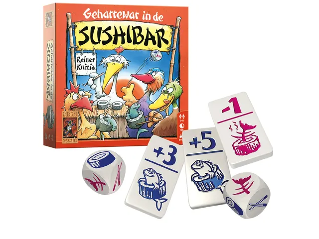 999Games Geharrewar in de Sushibar Dobbelspel 8+