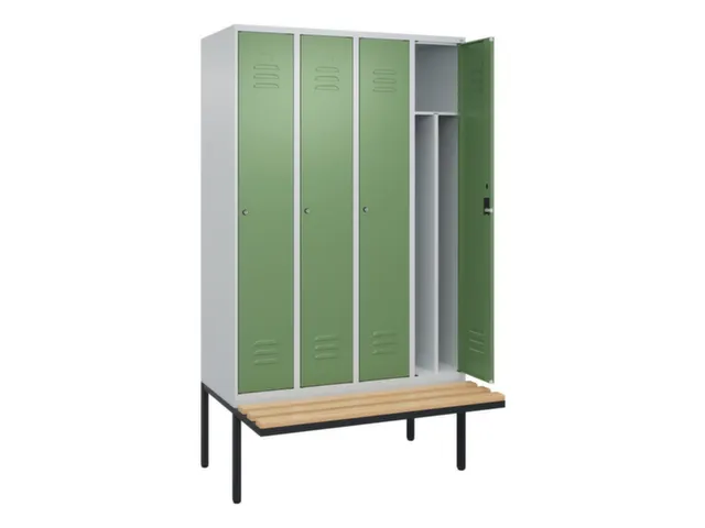 locker voor scheiding van kleding,HxBxD 2120x1200x815mm,4vak