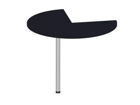 aanbouwtafel,i.h.v.,HxØ 720-840x1000mm,driekwartrond,CC-zwart