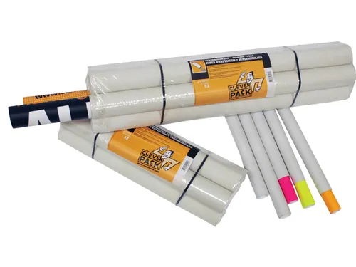 Verzendkoker CleverPack rond A3 +doppen 330x29.7x1.2 wit 5stuks