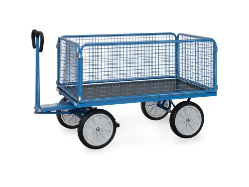 Handtrekwagens 6435v 1000kg 1600x900mm Draadgaas Massief Rubber