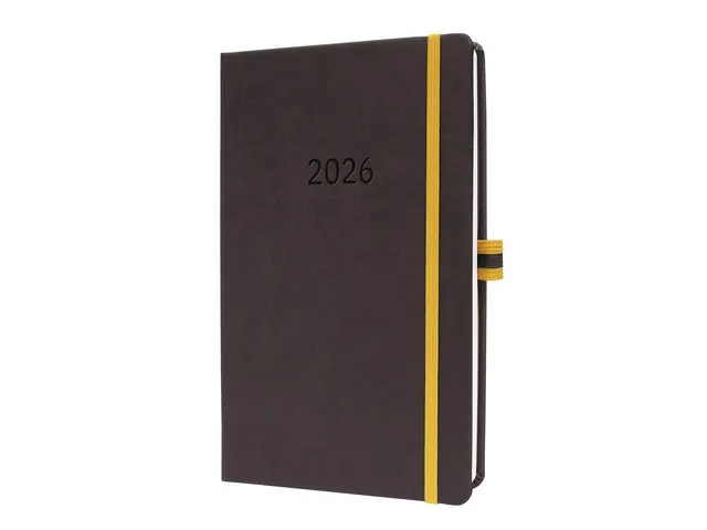 Weekagenda Linescape A5 2026 (EN) donkergrijs Hardcover verticale inde