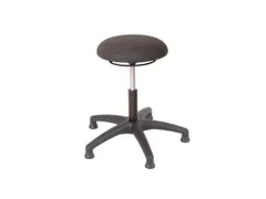 Werkplaatskruk Zit H 450-580Mm Gasveer Zwart Stof Vloerglijders