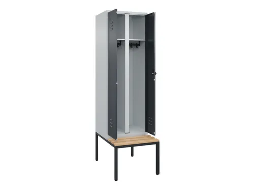 locker voor scheiding van kleding,HxBxD 2120x600x815mm,2vak