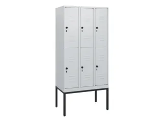 dubbeldekse locker,HxBxD 1950x900x500mm,3x2vak.,vak B 300mm - 1