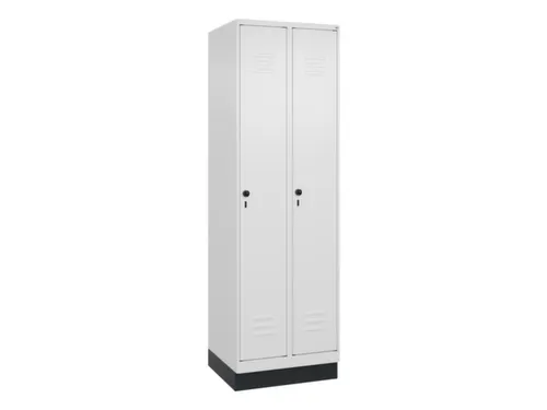 locker,HxBxD 1950x600x500mm,2vak,vak B 300mm,draaigrendel,sokkel