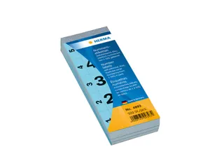 Herma Nummerblok Zelfklevend 1-500 Blauw 28x56mm - 1
