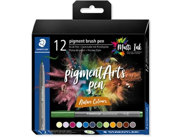 Pigment Arts brush pen etui 12 st Nature Col