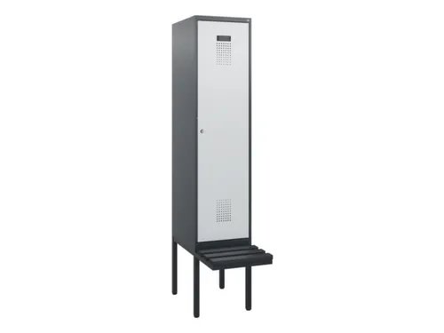 locker met bank,HxBxD 1950x400x815mm,1vak,vak B 400mm,cilinderslot