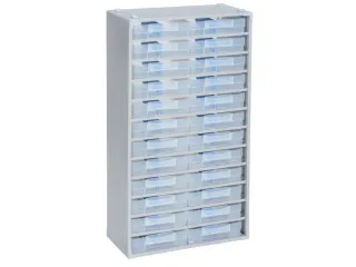 Magazijnkast,HxBxD 565x300x140mm,24lade(n),laden transparant - 2