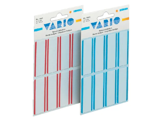 Naametiket Herma 1902 54x19mm Wit Rood Acetaatzijde 16 stuks