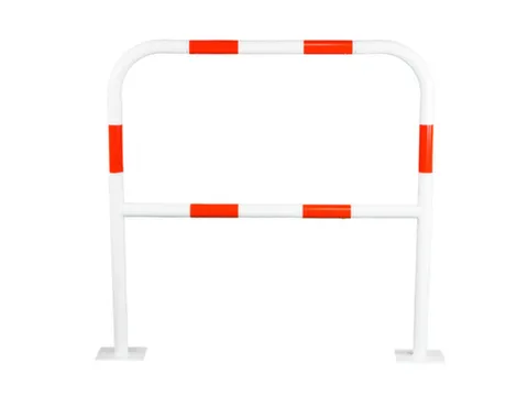 beschermbeugel,v. binnen/buiten,HxBxD 1000x1000x150mm,staal,wit/rood