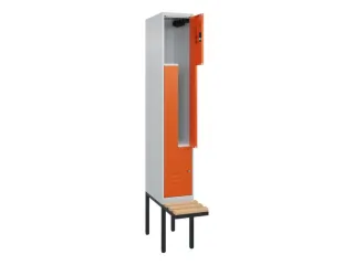Z-garderobekast,HxBxD 2120x300x815mm,2vak,vak B 300mm,cil.-slot - 2