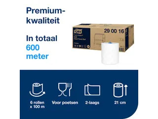 Tork 290016 H1 Matic Handdoekrol Premium 2-laags Wit 100m 6 rollen - 3