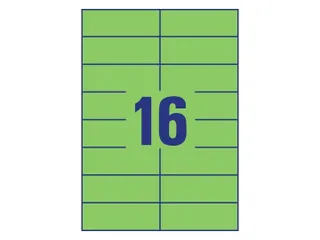 Gekleurde Etiketten Avery Zweckform 105x37mm Groen 1600 stuks - 3