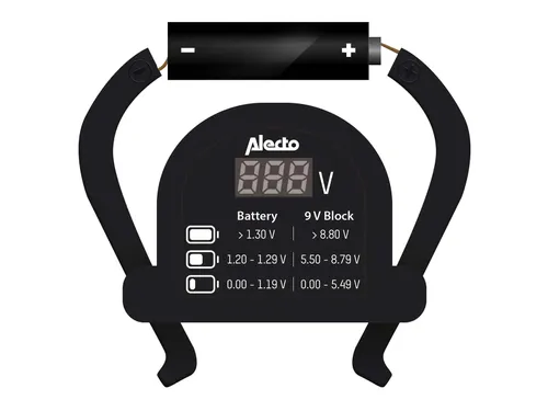 Alecto BTT2 Universele batterijtester voor AA, AAA, C, D en 9V batteri