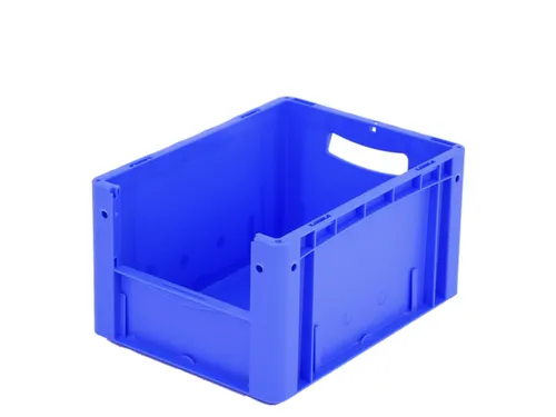 Euronorm Stapelkrat M. Grijpopening Pp Hxlxb 220X400X300Mm Blauw