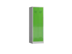 Lockerkast 1800x590x500mm 2 vakken, klinksluiting, RAL6018