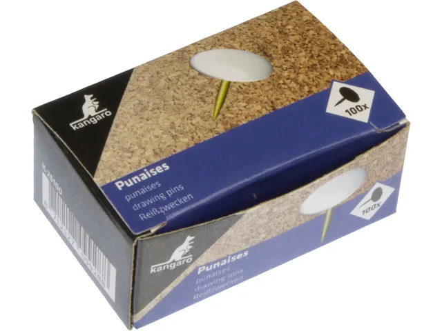 Punaise Kangaro capuchon blanc. 100 pieces dans une boite.