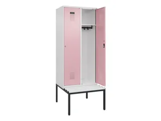 locker met bank,HxBxD 2120x800x815mm,2vak,vak B 400mm,cilinderslot - 1