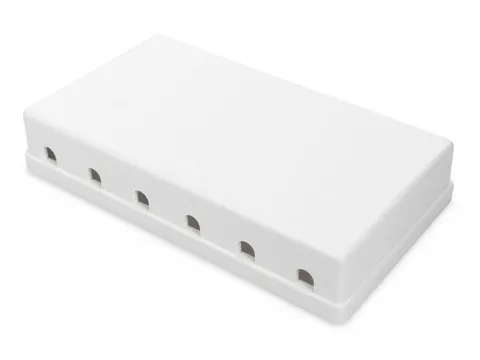 Opbouwdoos voor Keystone modules zuiver wit 6-poorts