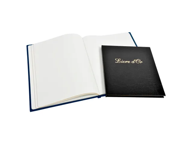 Livre d'or Balacron avec titre 100 pages blanches - 27x22 cm vertical